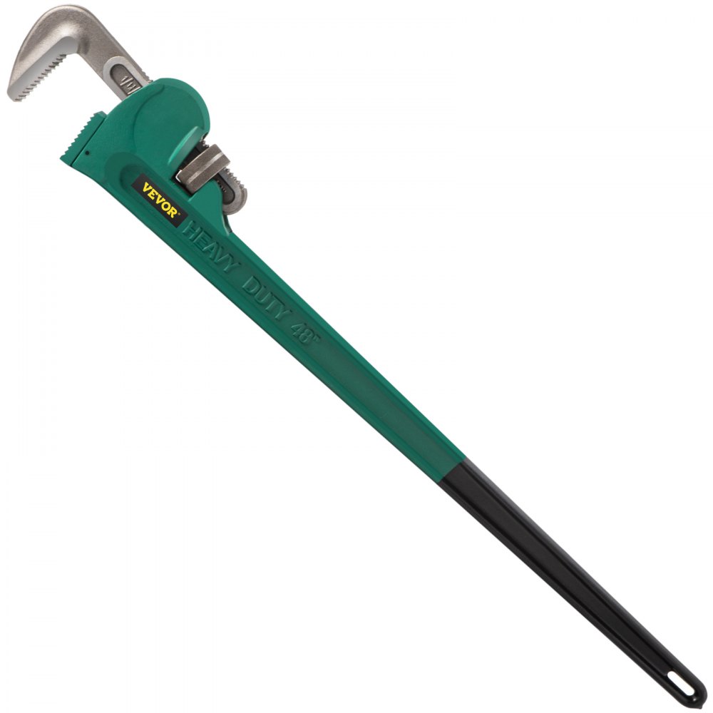 VEVOR Heavy-Duty Straight Pipe Wrench 48", Pipe Wrench High Hardness and Wear-resistance,Adjustable Plumbing Pipe Wrench 4.3" Jaw Capacity,Straight Handle Plumbers Tool - 48YCGZQ0000000001V0