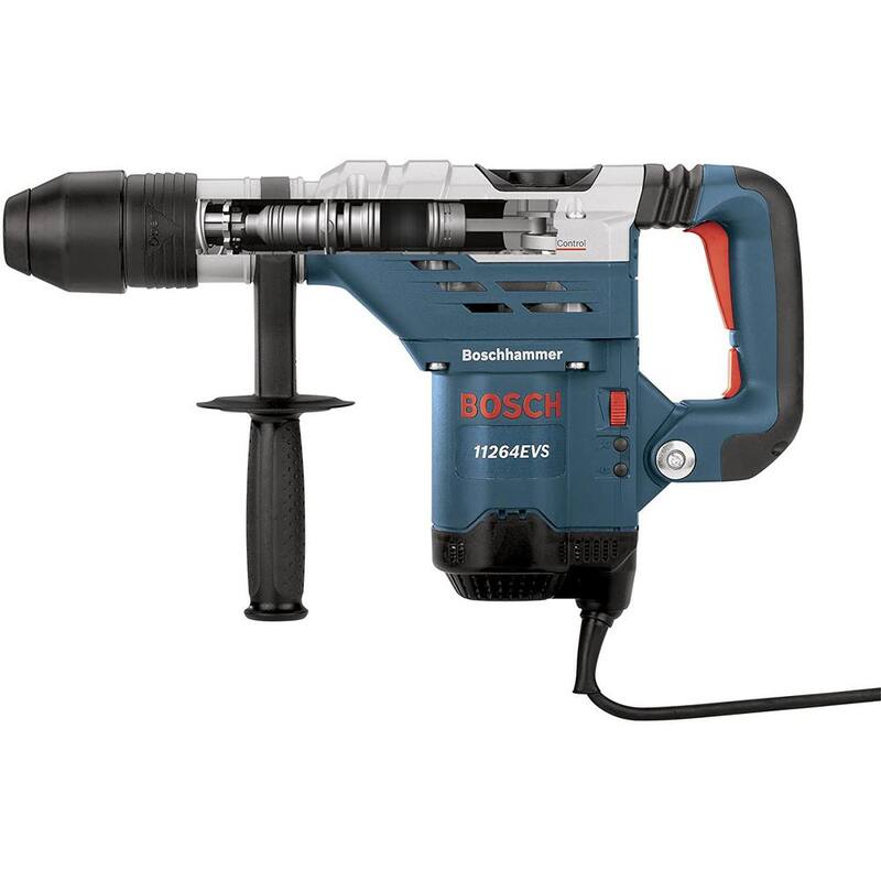 Martillo rotativo Bosch de 13 amperes con cable de 1-5/8 pulgadas SDS-max y velocidad variable con mango lateral auxiliar y estuche de transporte - 11264EVS