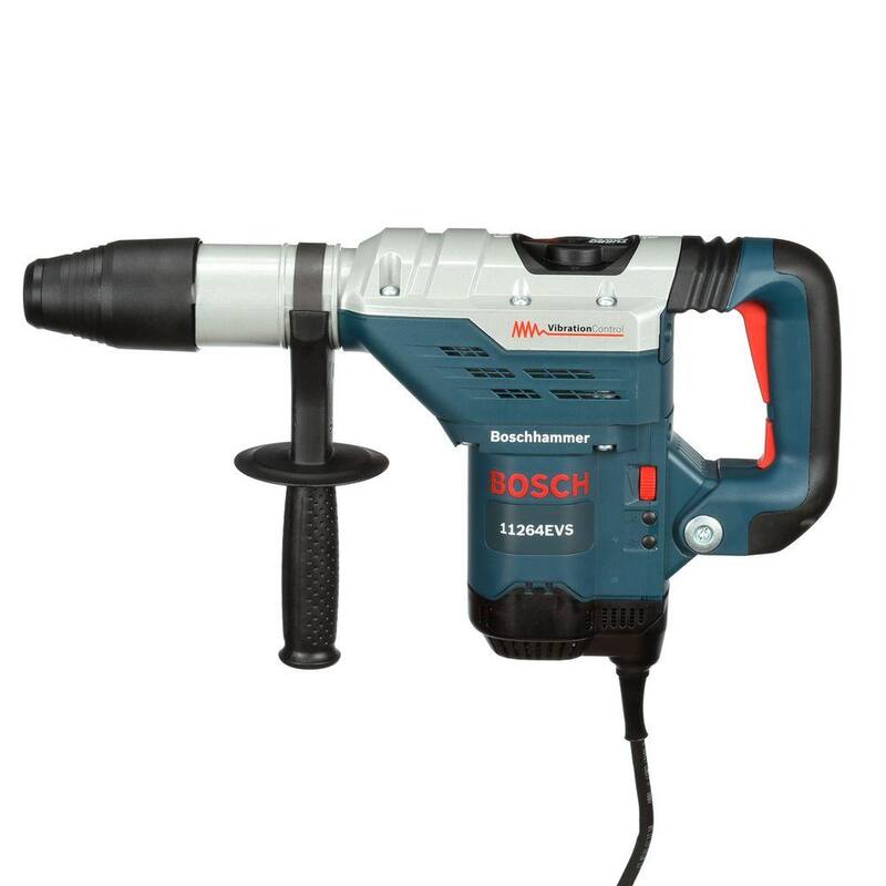 Martillo rotativo Bosch de 13 amperes con cable de 1-5/8 pulgadas SDS-max y velocidad variable con mango lateral auxiliar y estuche de transporte - 11264EVS