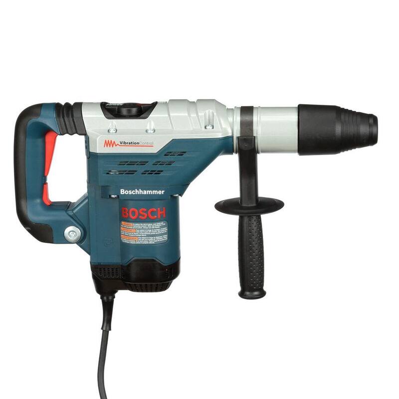 Martillo rotativo Bosch de 13 amperes con cable de 1-5/8 pulgadas SDS-max y velocidad variable con mango lateral auxiliar y estuche de transporte - 11264EVS