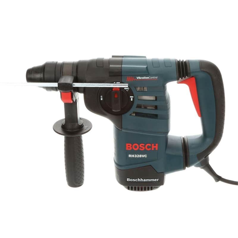 Rotomartillo Bosch de 8 amperes 1-1/8 pulgadas con cable y velocidad variable SDS-Plus para concreto/mampostería, con medidor de profundidad y estuche de transporte - RH328VC.