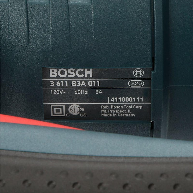 Rotomartillo Bosch de 8 amperes 1-1/8 pulgadas con cable y velocidad variable SDS-Plus para concreto/mampostería, con medidor de profundidad y estuche de transporte - RH328VC.