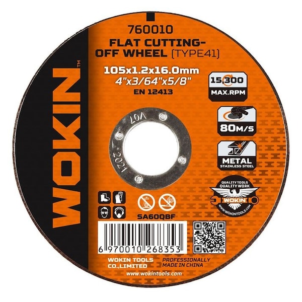 Disco de corte plano de 4 pulgadas para metal y acero inoxidable - 760010