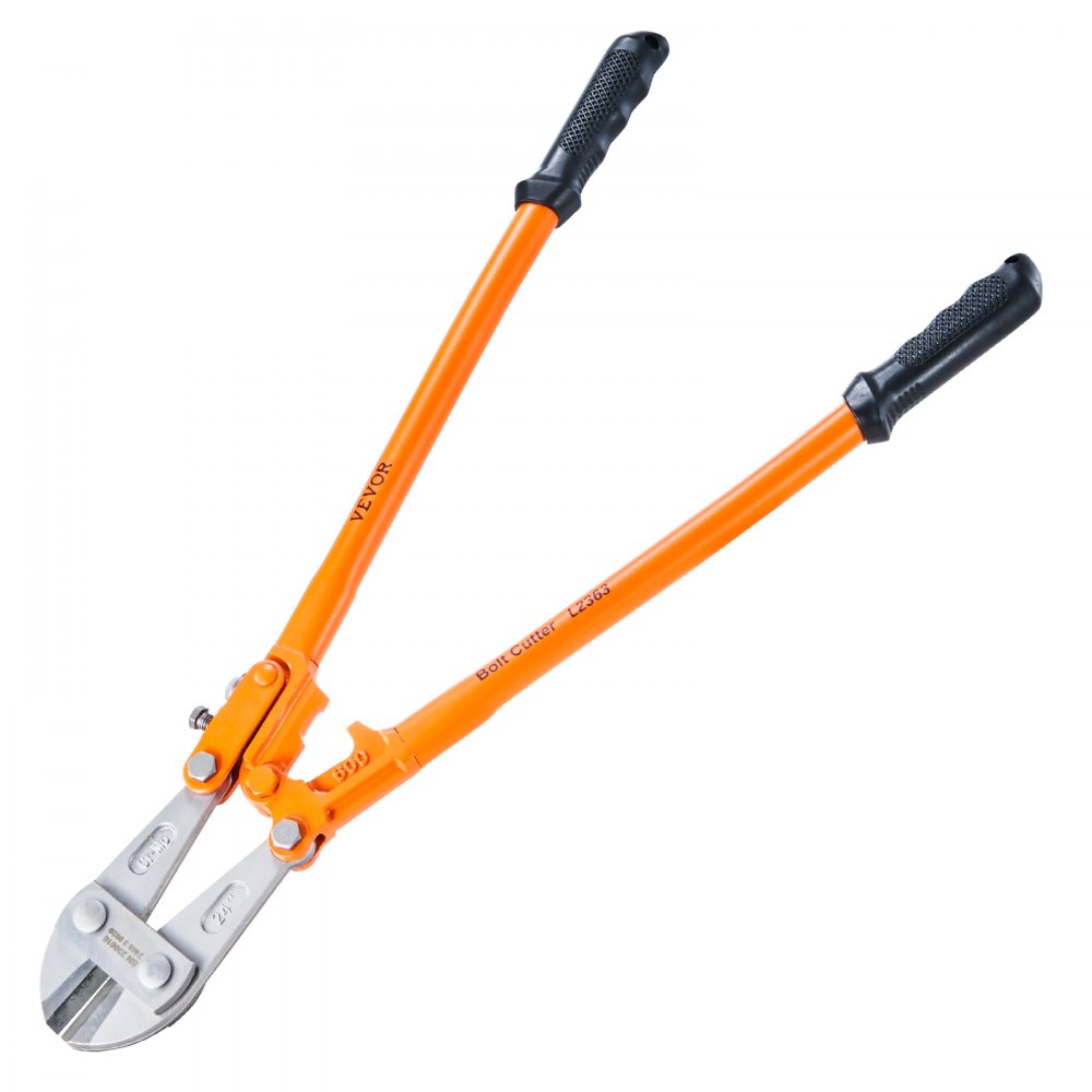 VEVOR Bolt Cutter, 24" Lock Cutter, Bi-Material Handle with Soft Rubber Grip, Chrome Molybdenum Alloy Steel Blade, Heavy Duty Bolt Cutter for Rods, Bolts, Wires, Cables, Rivets, and Chains - DXQGMG248MMXH0WFMV0