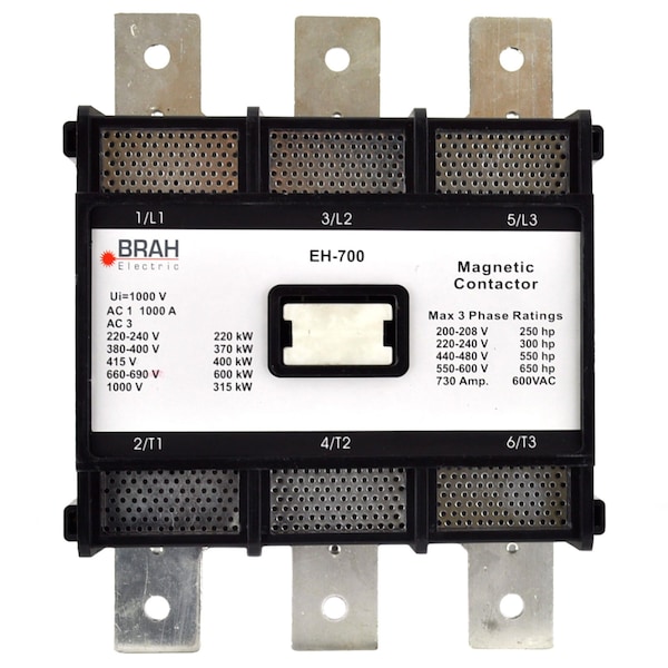 Brah Electric , Replacement 700A 600V 3P with 120VAC Coil for EH Series Contactor EH-700-30-22 - BEH-700-30-22