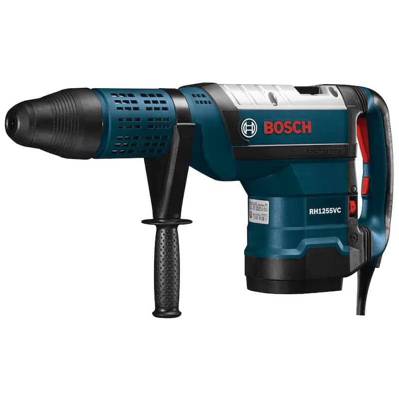 Bosch 15 amperios 2 pulgadas Rotomartillo SDS-Max de velocidad variable con cable para concreto/mampostería con estuche de transporte - RH1255VC
