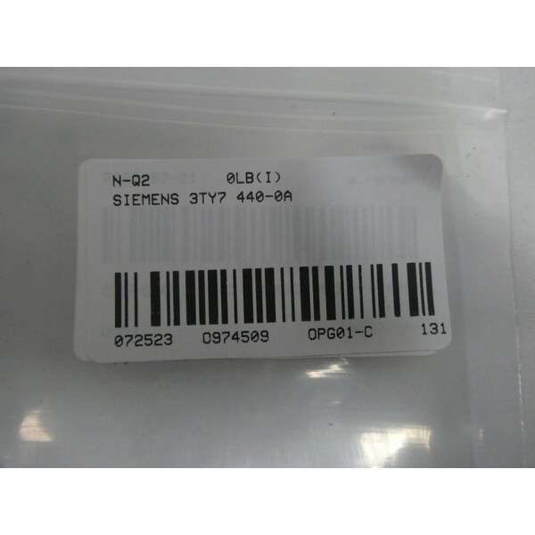 Siemens CONTACT KIT CONTACTOR PARTS AND ACCESSORY - 3TY7 440-0A