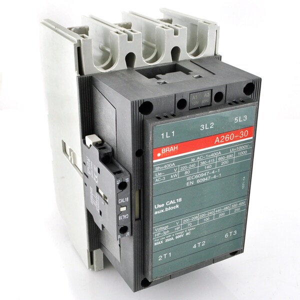 Brah Electric , Replacement 248A 600V 3P with 120VAC Closing Coil for A-Line Contactor A260-30-11-84 - BA260-30-11-84