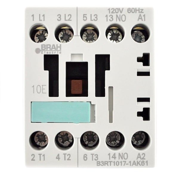 Brah Electric , Replacement 12A 600V 3P with 120VAC Closing Coil for Sirius Contactor 3RT1017-1AK61 - B3RT1017-1AK61