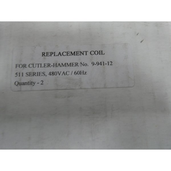 Eaton Cutler-Hammer CONTACTOR REPLACEMENT COIL 480V-AC CONTACTOR PARTS AND ACCESSORY - 9-941-12