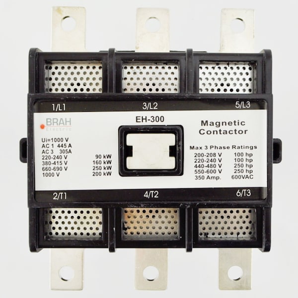 Brah Electric , Replacement 305A 600V 3P with 480VAC Coil for EH Series Contactor EH-300-30-22AS - BEH-300-30-22AS
