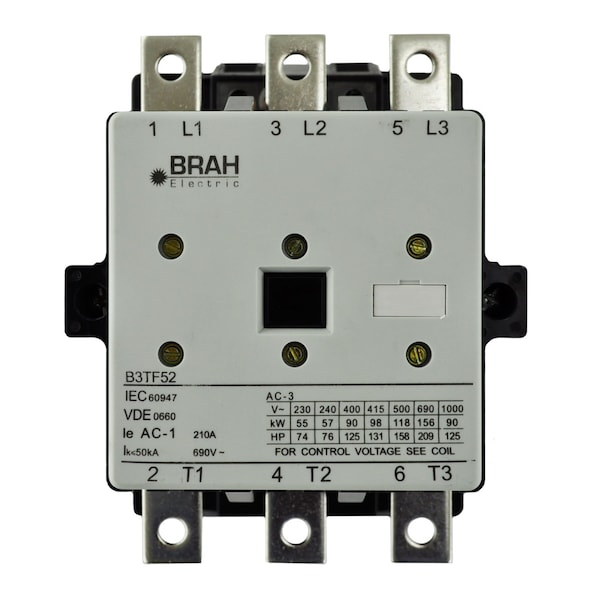 Brah Electric , Replacement 170A 600V 3P with 480VAC Coil for World Series Contactor 3TF5222-0AV0 - B3TF5222-0AV0