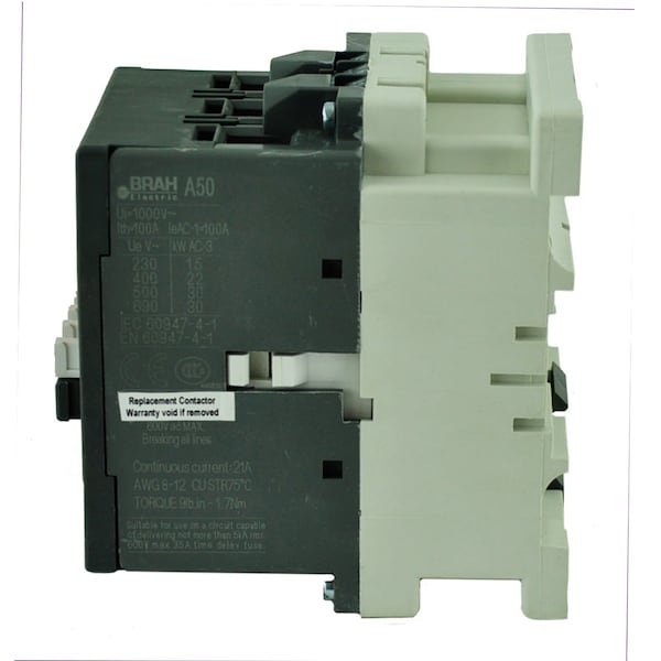 Brah Electric , Replacement 54A 600V 3P with 480VAC Closing Coil for A-Line Contactor A50-30-11-51 - BA50-30-11-51