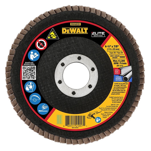 Disco de láminas Dewalt 4-1/2" x 7/8" 60G T29 XP CER - DWA8281