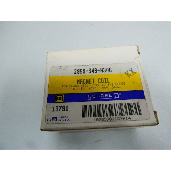 Square D MAGNET COIL 110-115V-AC CONTACTOR PARTS AND ACCESSORY - 2959-S49-W30B