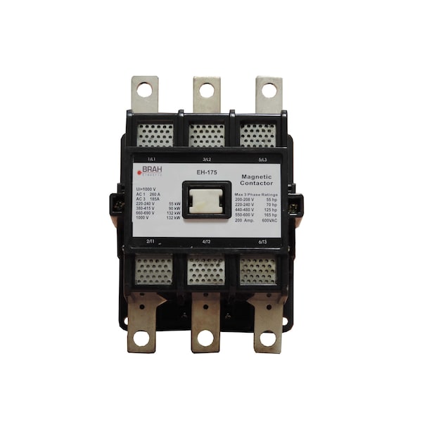Brah Electric , Replacement 185A 600V 3P with 120VAC Coil for EH Series Contactor EH-175-30-22 - BEH-175-30-22