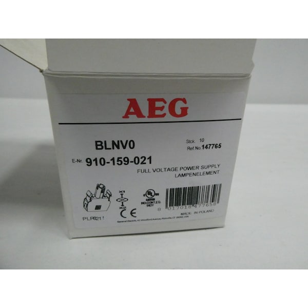 Aeg Fv. Power Supply Contactor Parts And Accessory - BLNV0 910-159-021