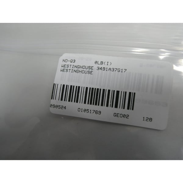 Westinghouse CONTACT COIL CONTACTOR PARTS AND ACCESSORY - 3491A37G17