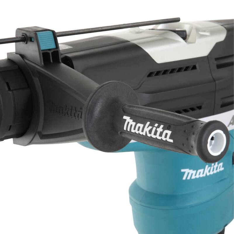 Martillo rotativo Makita de 15 amperes y 2 pulgadas con cable SDS-MAX para concreto/mampostería con tecnología avanzada AVT (Anti-Vibration Technology) con estuche rígido - HR5212C