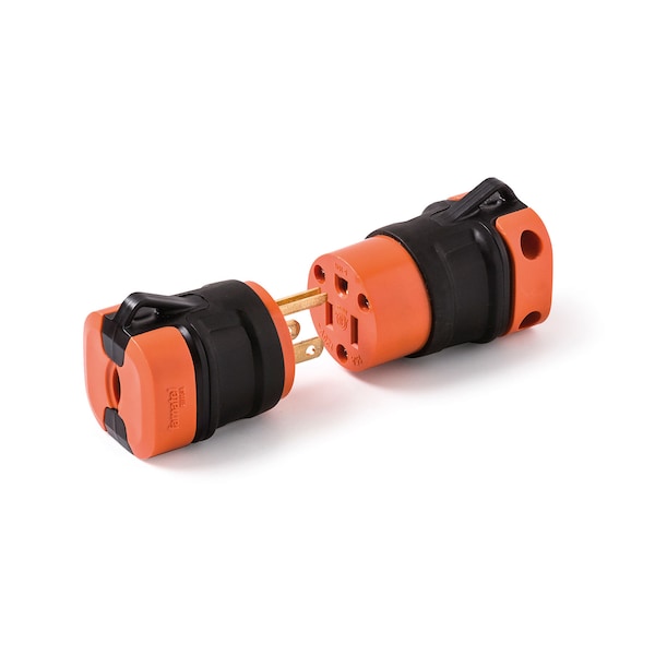 Easylife Tech 15 Amp 125V Grnd Replacement Connector HD w/Rubber Grip UL Listed - 0-2115-R
