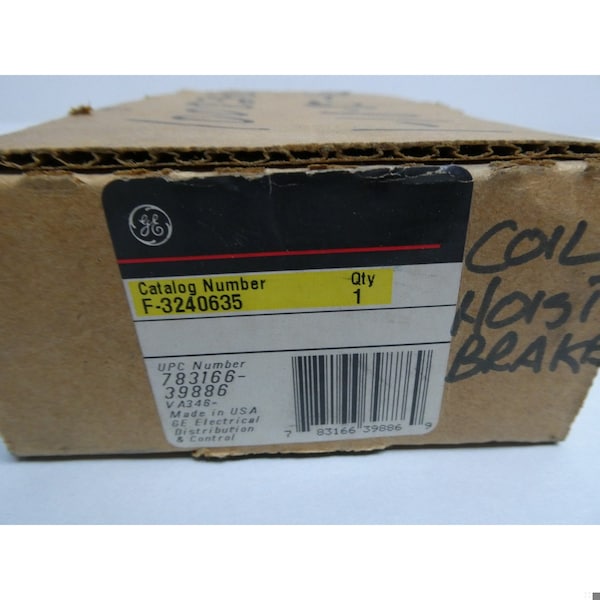 Ge COIL BRAKE CONTACTOR PARTS AND ACCESSORY - F-3240635