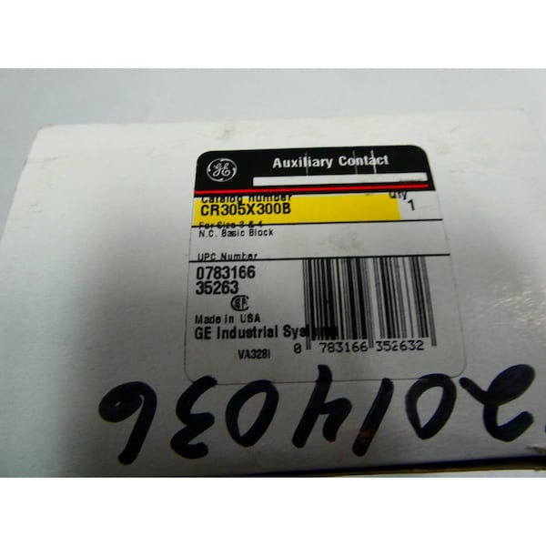 Ge AUXILIARY CONTACT KIT SIZE 3&4 OTHER CONTACTOR - CR305X300B