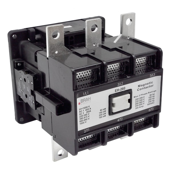 Brah Electric , Replacement 260A 600V 3P with 120VAC Coil for EH Series Contactor EH-260-30-22 - BEH-260-30-22