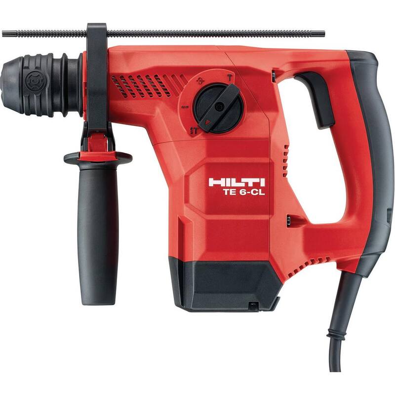 Martillo rotativo con cable Hilti TE 6-CL de 120 voltios y 1-3/32 pulgadas SDS-Plus con juego de taladro compuesto por 3 puntas de taladro TE-CX - 3869730