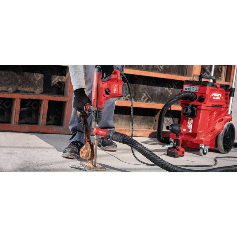 Martillo rotativo con cable Hilti TE 6-CL de 120 voltios y 1-3/32 pulgadas SDS-Plus con juego de taladro compuesto por 3 puntas de taladro TE-CX - 3869730