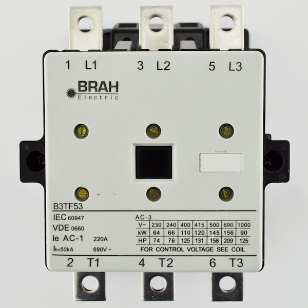 Brah Electric , Replacement 205A 600V 3P with 240VAC Coil for World Series Contactor 3TF5322-0AP6 - B3TF5322-0AP6