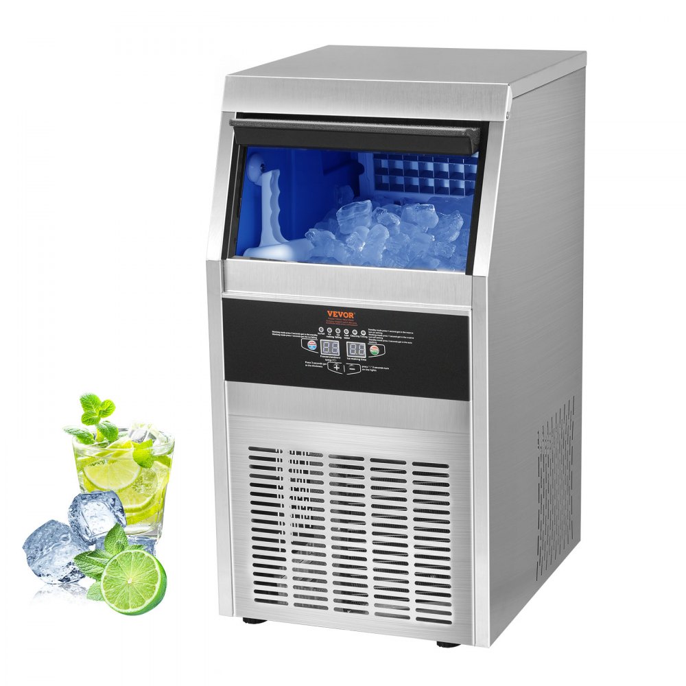 VEVOR Maquina De Hielo Fabricador De Hielo Máquina para Hacer 120-130 Libras Hielo Máquina de Hielo Comercial 45 Pcs - ZBJ60KGSYP70-6001V1