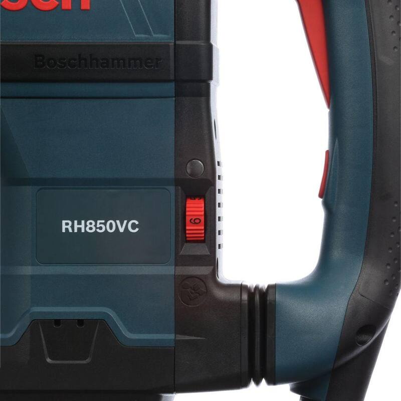 Bosch Taladro Rotativo de Martillo SDS-max con Cable de 13.5 Amperes y 1-7/8 pulgadas de Concreto/Mampostería con Estuche de Transporte - RH850VC
