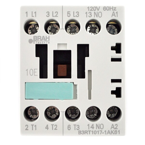 Brah Electric , Replacement 12A 600V 3P with 480VAC Closing Coil for Sirius Contactor 3RT1017-1AV61 - B3RT1017-1AV61