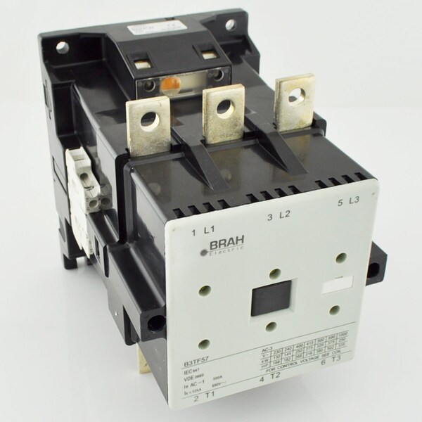 Brah Electric , Replacement 450A 600V 3P with 24VAC Coil for World Series Contactor 3TF5722-0AC2 - B3TF5722-0AC2