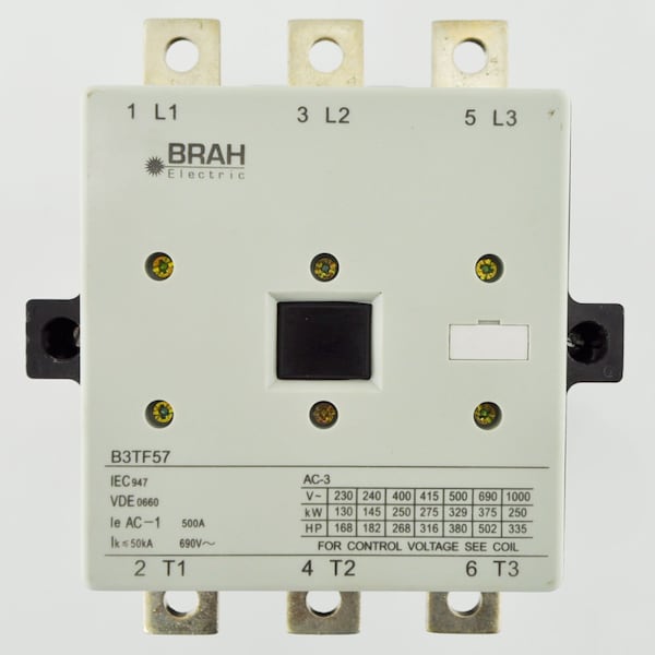 Brah Electric , Replacement 450A 600V 3P with 24VAC Coil for World Series Contactor 3TF5722-0AC2 - B3TF5722-0AC2