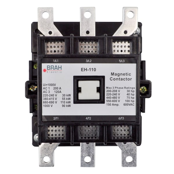 Brah Electric , Replacement 120A 600V 3P with 240VAC Coil for EH Series Contactor EH-110-30-22AK - BEH-110-30-22AK