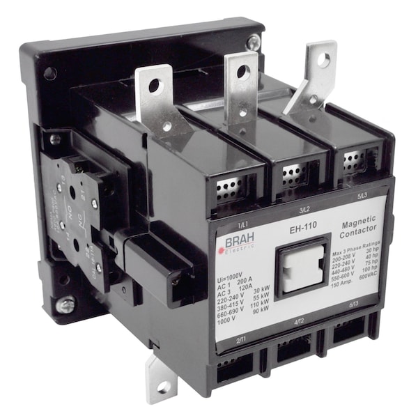 Brah Electric , Replacement 120A 600V 3P with 240VAC Coil for EH Series Contactor EH-110-30-22AK - BEH-110-30-22AK