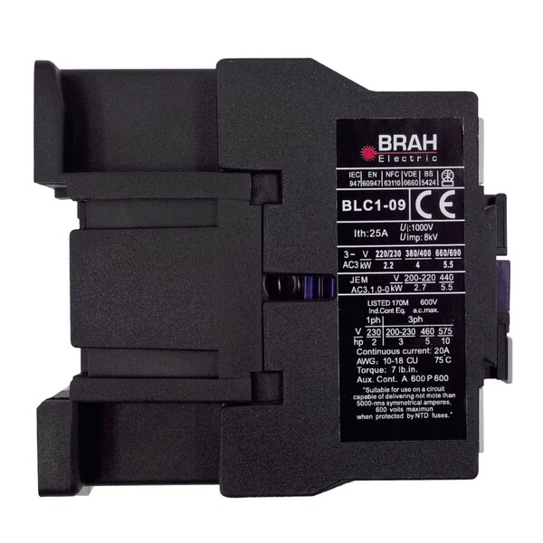Brah Electric , Replacement 25A 600V 3P with 24VAC Closing Coil for TeSys D Contactor LC1D0910-B6 - BLC1D0910-B6