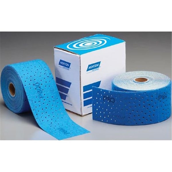 Norton Co Multi-Air Cyclonic NorGrip Perforated Roll, P80C - 2.75 pulgadas x 13 yardas - NTN-06113