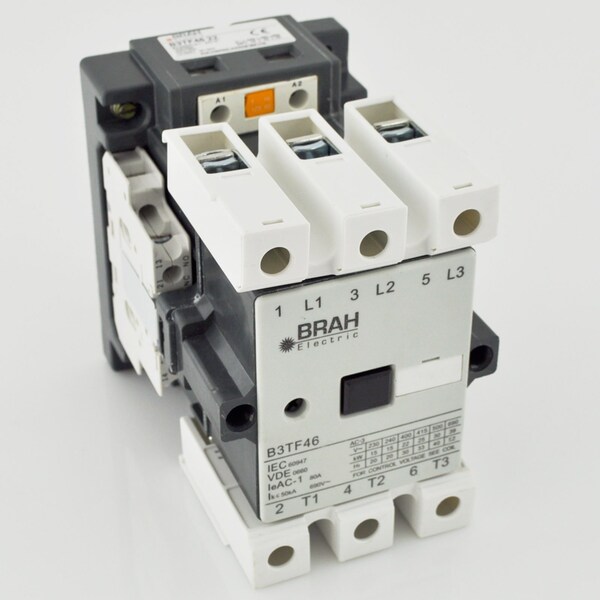 Brah Electric , Replacement 45A 600V 3P with 110/120VAC Coil for World Series Contactor 3TF4622-0AK6 - B3TF4622-0AK6