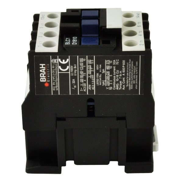Brah Electric , Replacement 32A 600V 3P with 220VAC Closing Coil for TeSys D Contactor LC1D1810-M6 - BLC1D1810-M6