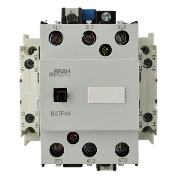 Brah Electric , Direct Replacement 32A 600V 3P with 110/120VAC Closing Coil for World Series Contactor 3TF44 - B3TF44
