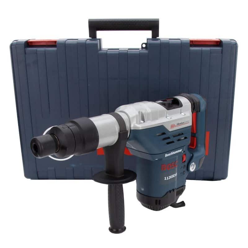 Martillo rotativo Bosch de 13 amperes con cable de 1-5/8 pulgadas y velocidad variable para combinación de concreto/mampostería, con estuche resistente - 11265EVS