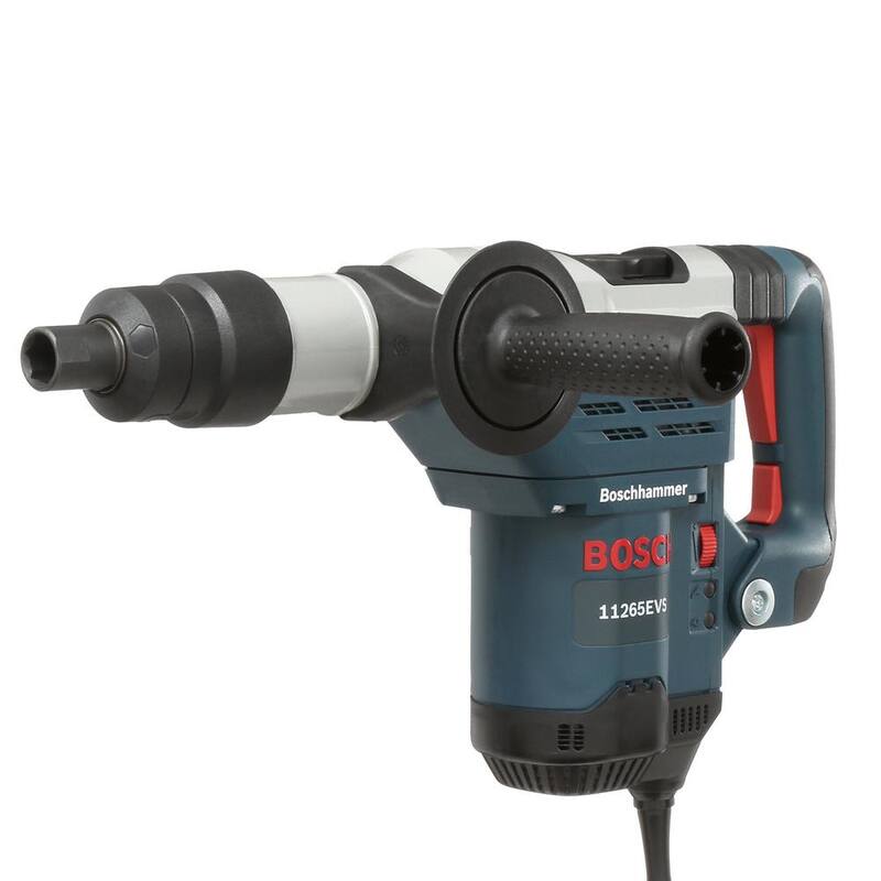 Martillo rotativo Bosch de 13 amperes con cable de 1-5/8 pulgadas y velocidad variable para combinación de concreto/mampostería, con estuche resistente - 11265EVS