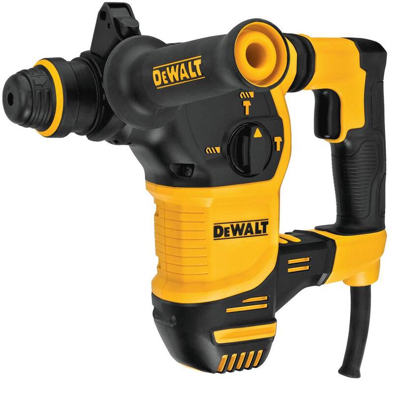 Martillo rotativo DEWALT con cable de 8.5 amperes y 1-1/8 pulgadas SDS-Plus - D25333K