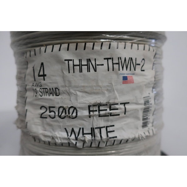 Alan Wire White Thhn-Thwn-2 19Strand 14Awg 2500ft Wire - 890892