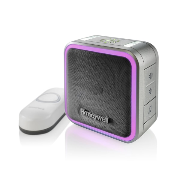 American Imaginations 3 x AA Batteries Square Grey Portable Chime Kit in Plastic - AI-37410