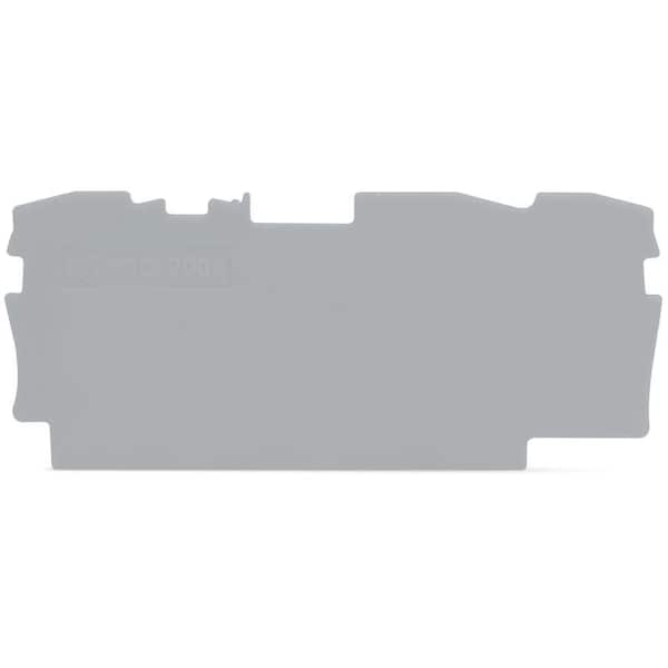 Wago END PLATE FOR 2004-1391, 1 MM GREY,  - 2004-1391