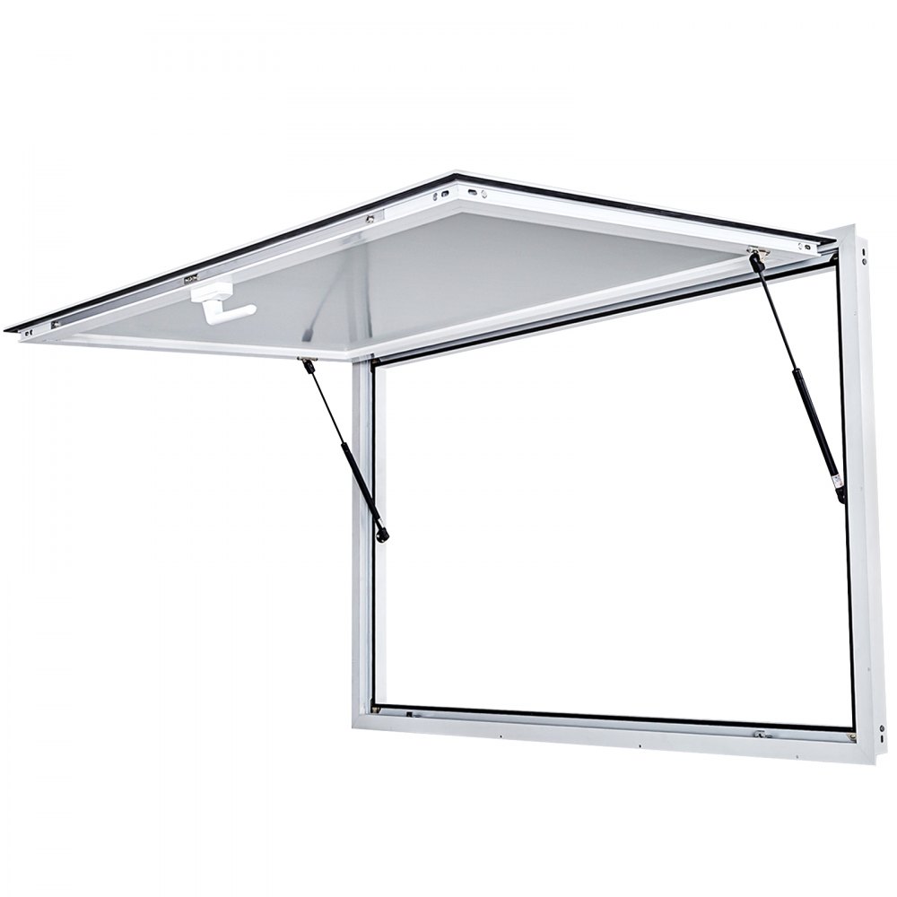 VEVOR Concession Window 36 x 36 Inch, Concession Stand Serving Window Door with Double-Point Fork Lock, Concession Awning Door Up to 85 degrees for Food Trucks, Glass Not Included - WBLFWCK36X36YC001V0