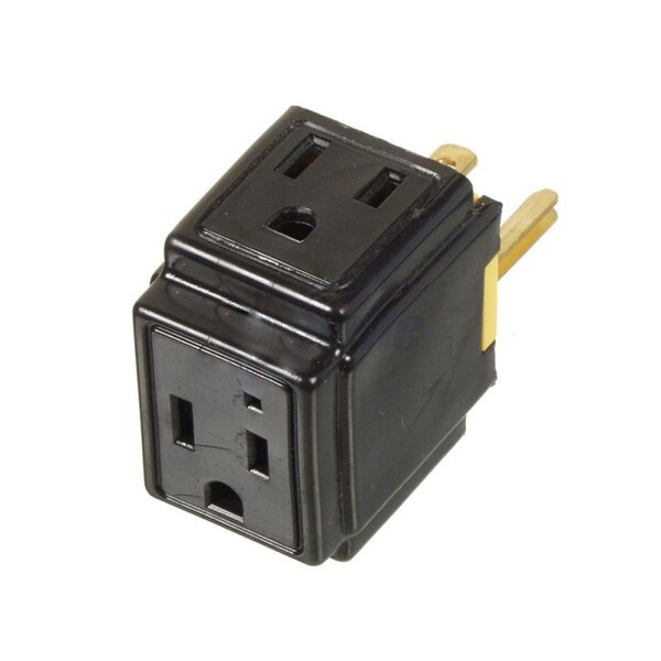 American Imaginations 15 AMP Plastic Black Heavy Duty Cube Tap - AI-37210